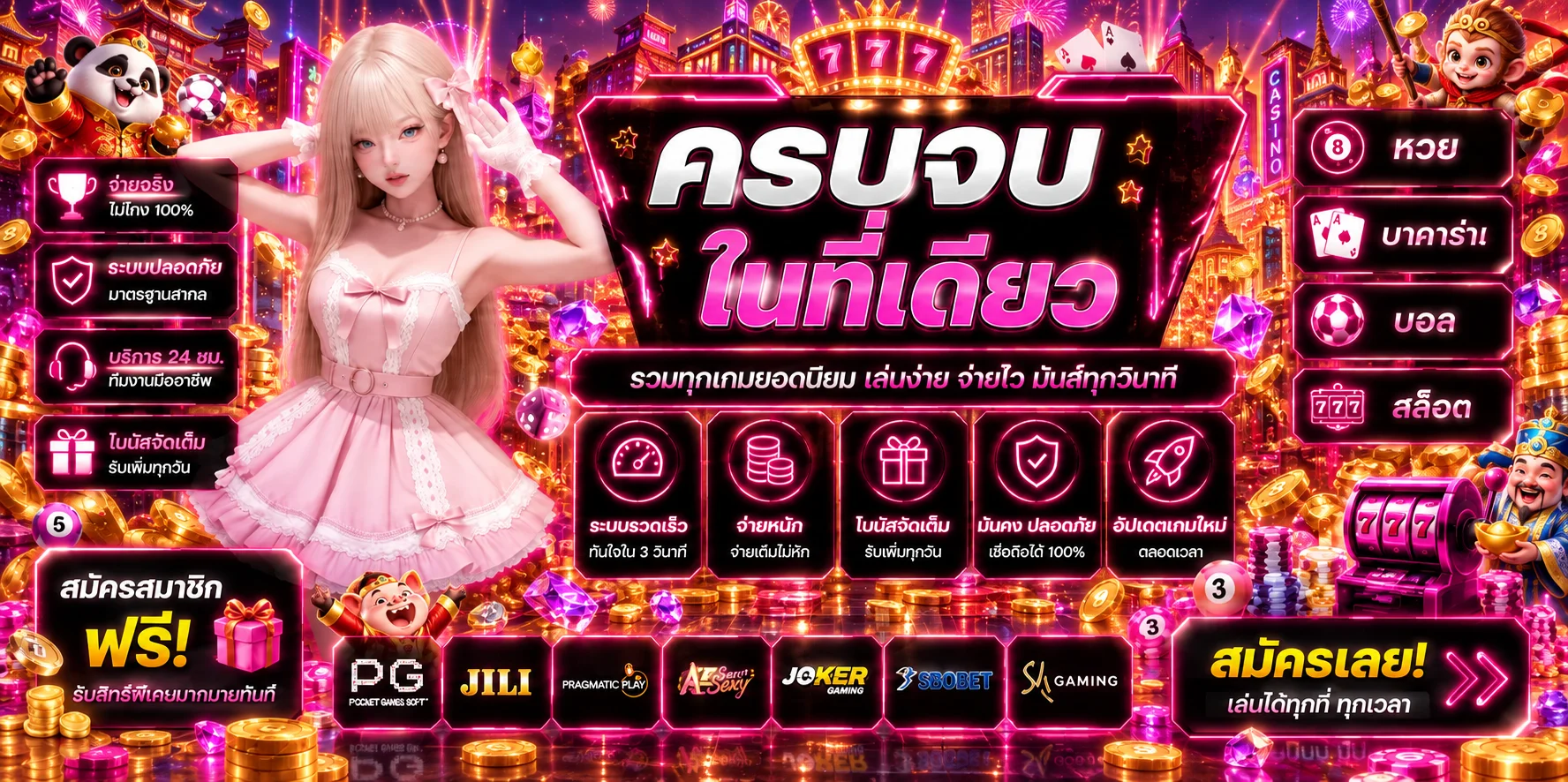 หมวดเกม AK77 ครบในที่เดียวพร้อมระบบดูแลสมาชิก